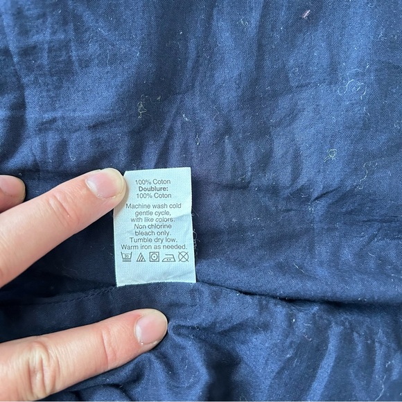 J. Crew XS Blue Mini Skirt Dark Blue Printed Pattern Double-Lined Two Pockets - Picture 4 of 4